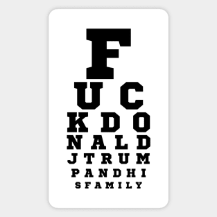 President Donald J Trump Eye Test Chart Magnet